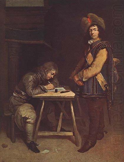 TERBORCH, Gerard Officer Writing a Letter china oil painting image